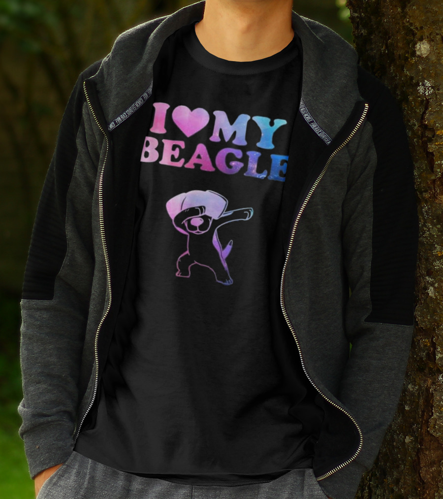 I Love My Beagle Dabbing Puppy T-Shirt