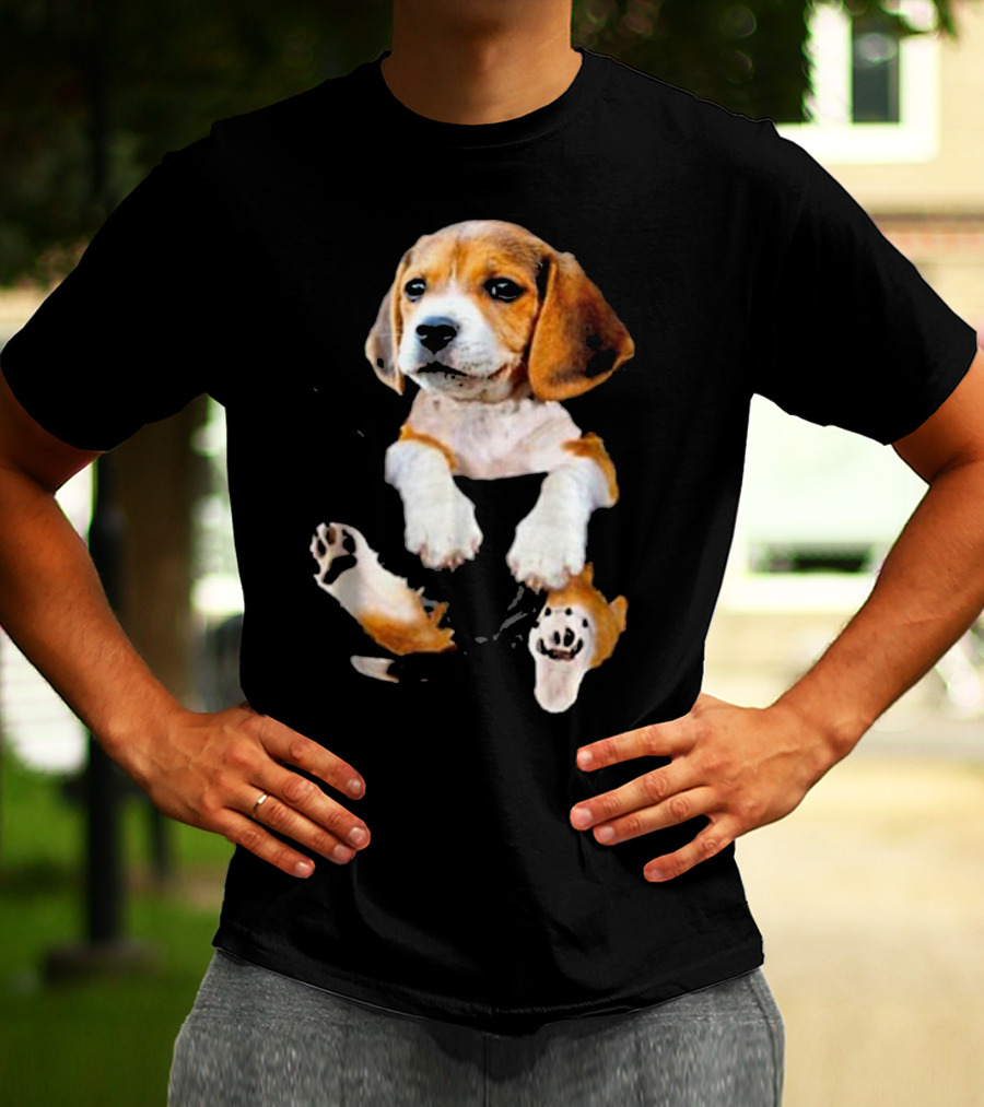 Beagle In Big Pocket T-Shirt