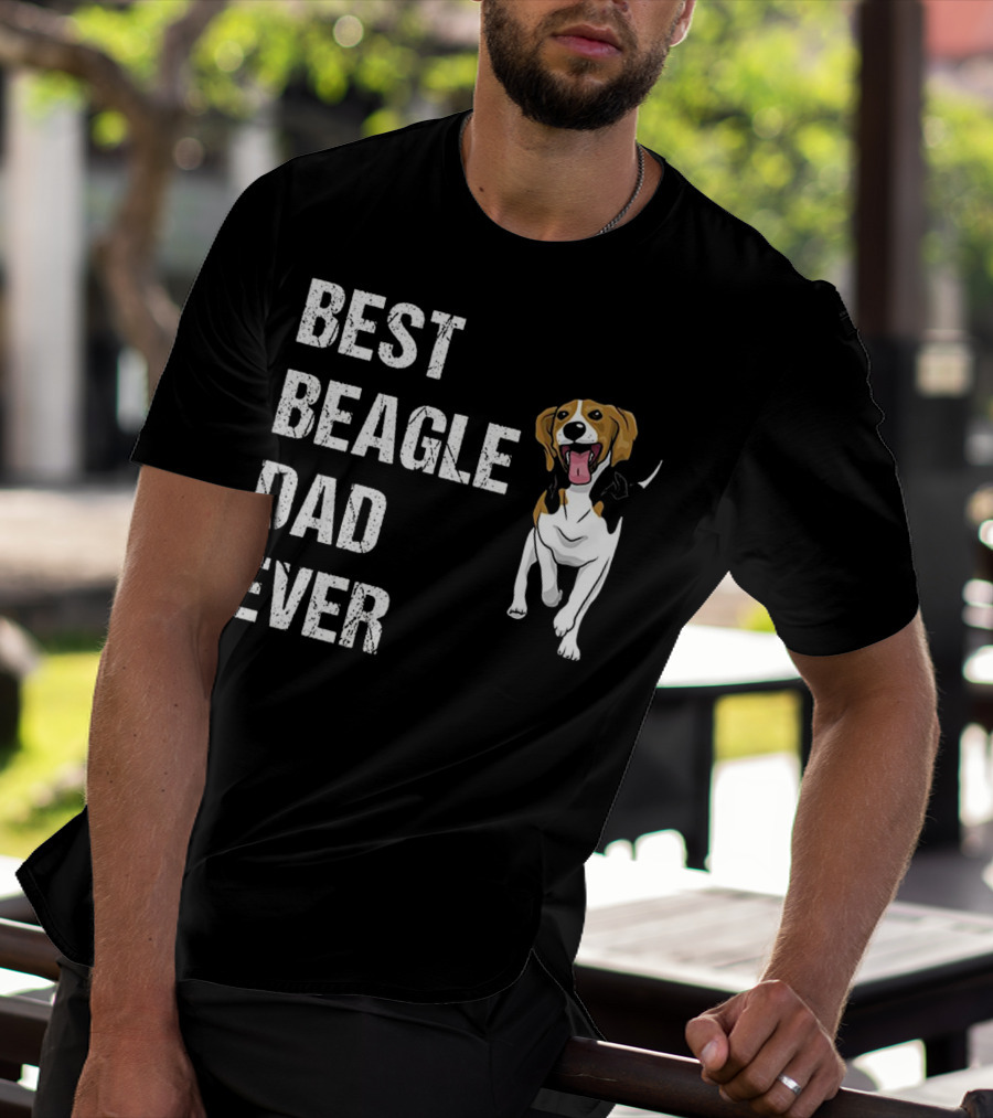 Best Beagle Dad Ever Funny Beagle Dog T-Shirt