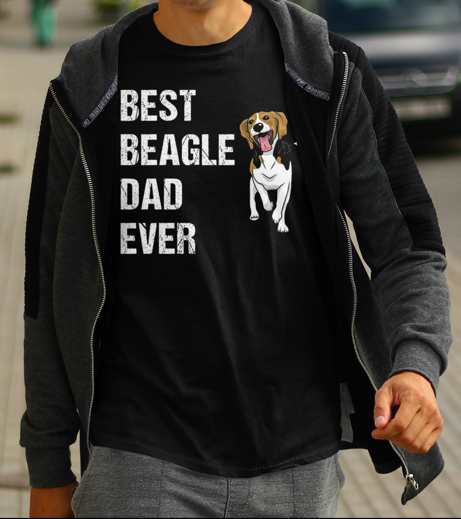 Best Beagle Dad Ever Funny Beagle Dog T-Shirt