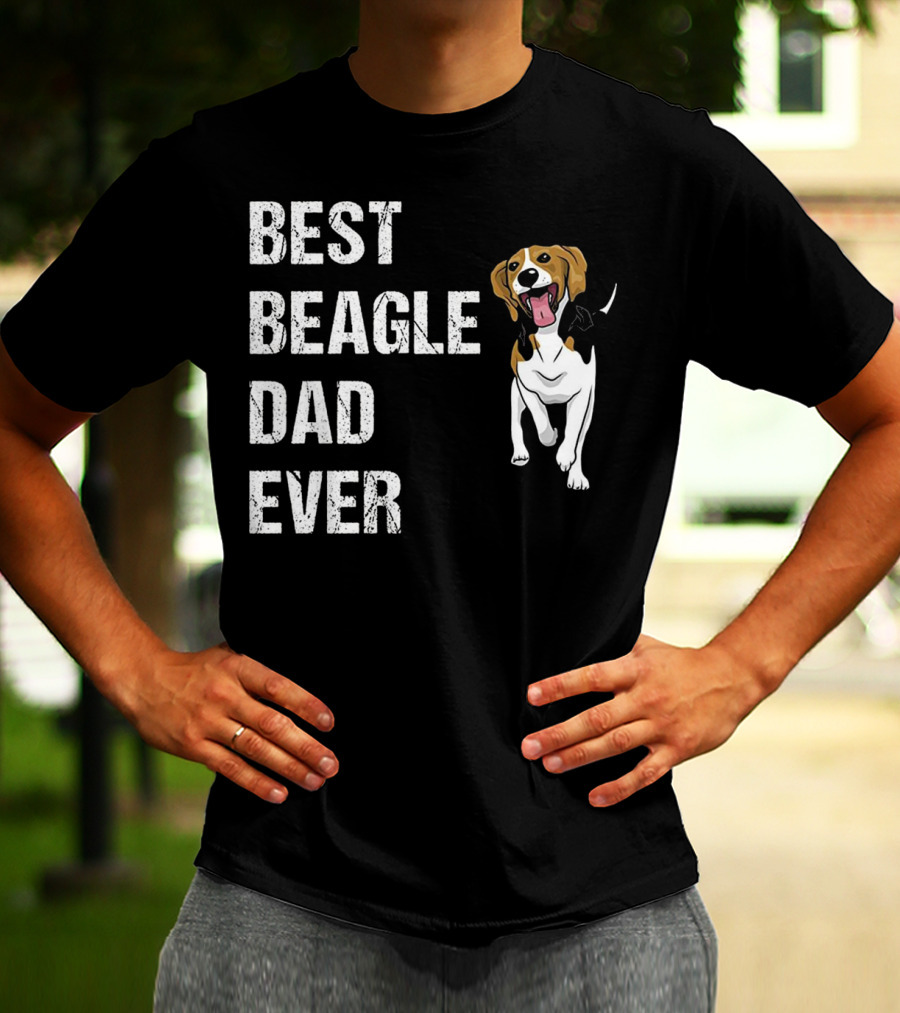 Best Beagle Dad Ever Funny Beagle Dog T-Shirt