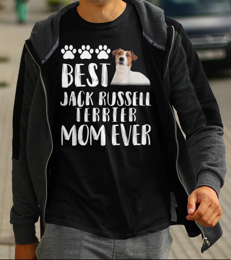 BEST JACK RUSSELL TERRIER MOM EVER PAW PRINTS DOG T-Shirt