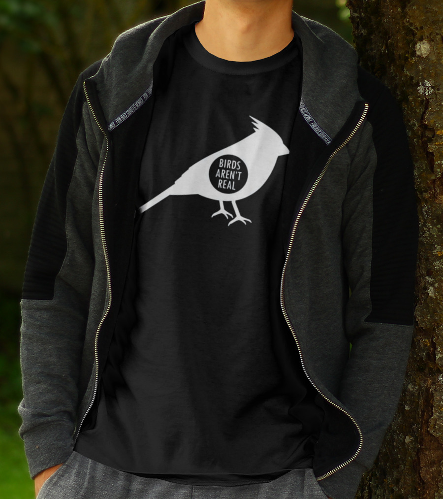 Birds Aren't Real White Bird T-Shirt