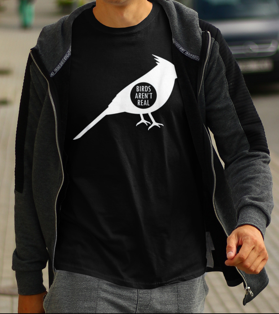 Birds Aren't Real White Bird T-Shirt