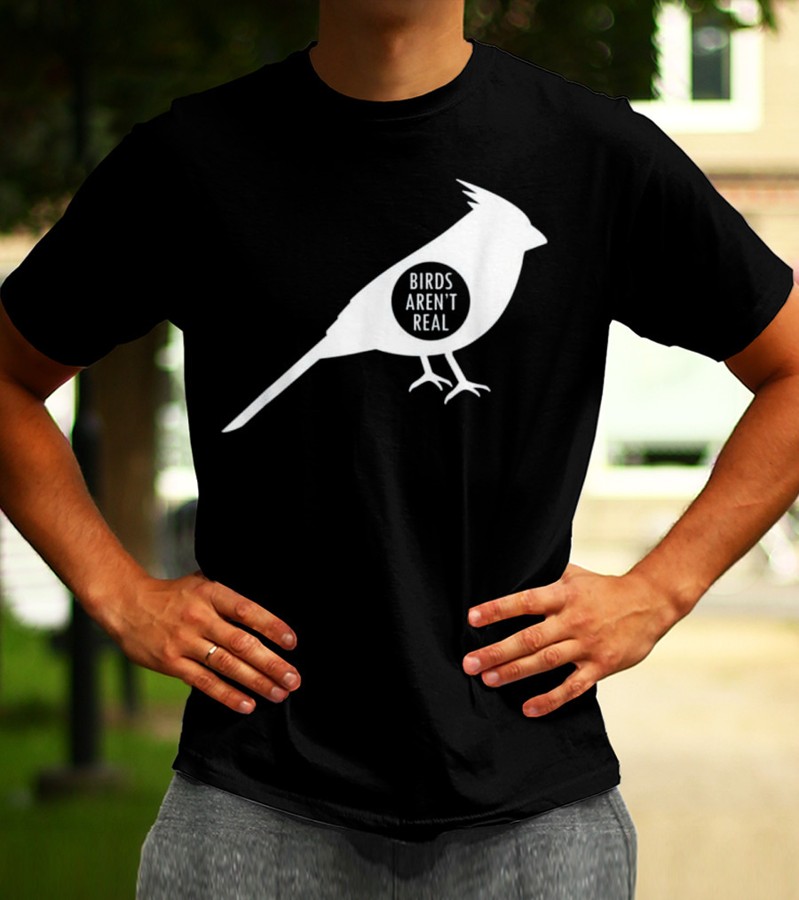 Birds Aren't Real White Bird T-Shirt