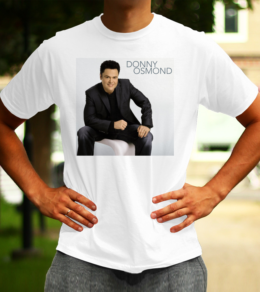 DONNY OSMOND Sitting In Black Suit T-Shirt