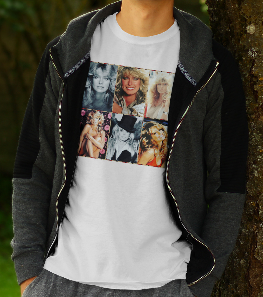 Farrah Fawcett Iconic Photo Collage T-Shirt