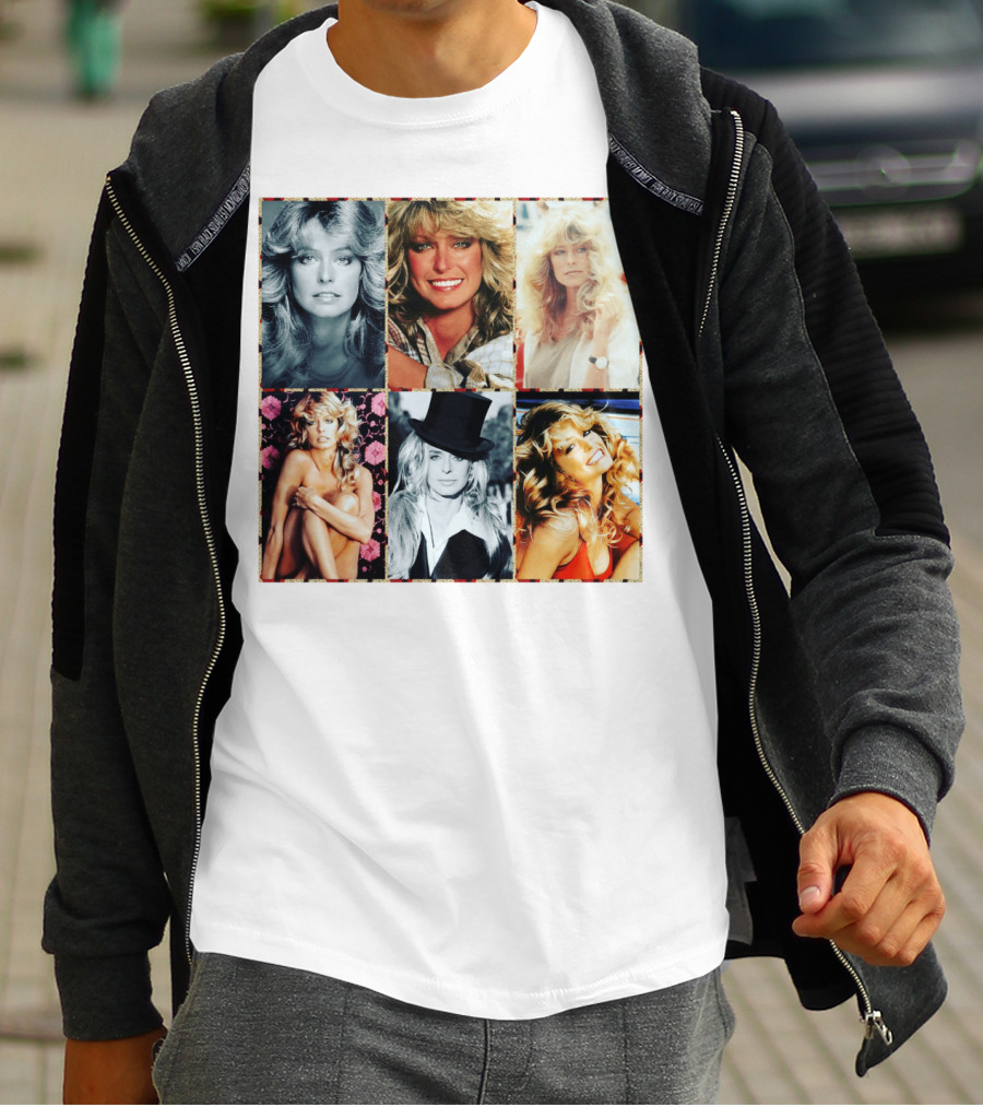 Farrah Fawcett Iconic Photo Collage T-Shirt