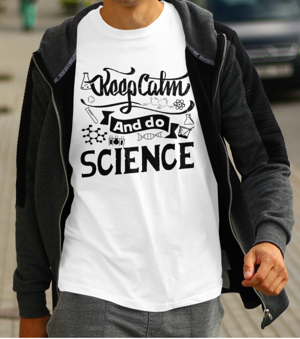 Keep Calm And Do Science With Chemistry And Lab Icons T-Shirt