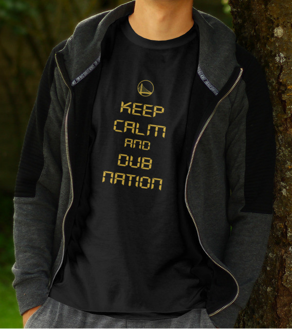 Keep Calm And Dub Nation Yellow Golden State Warriors Basketball Fan Gear T-Shirt