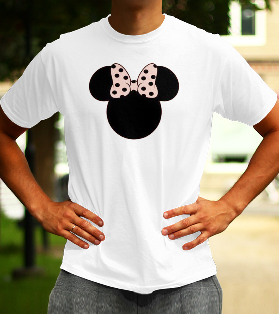 Minnie Mouse Polka Dot Bow Disney Women's Kid's T-Shirt