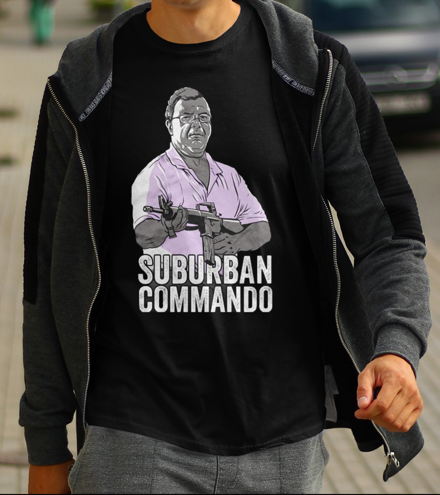 Suburban Commando Styled Humor With Retro Action Pose T-Shirt