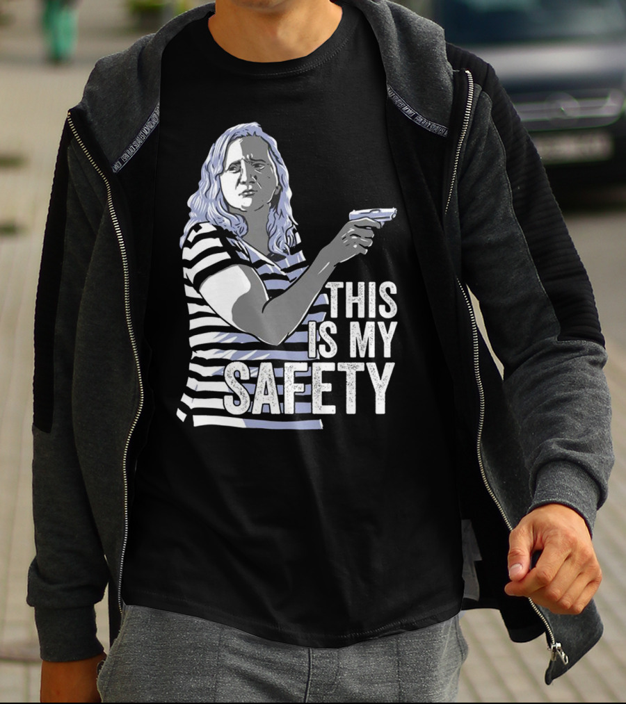 This Is My Safety Women's Striped Gun T-Shirt