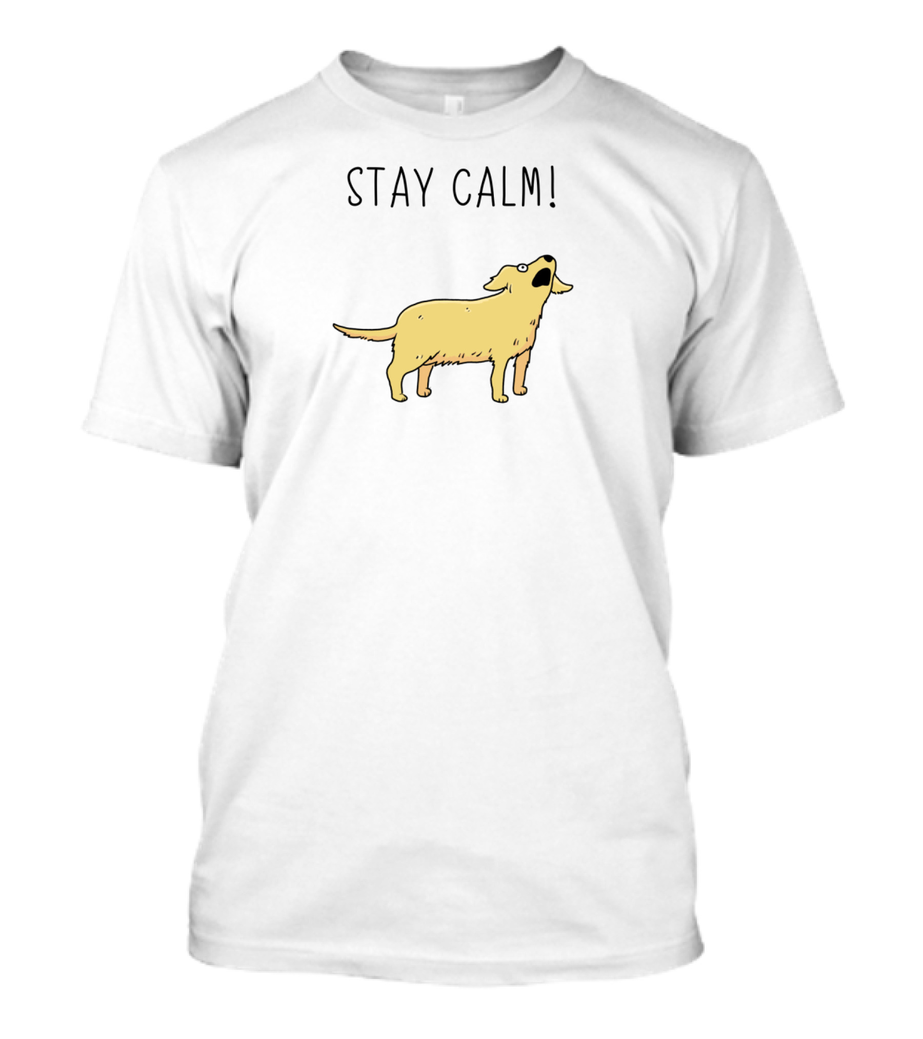 Stay Calm Yellow Dog T-Shirt