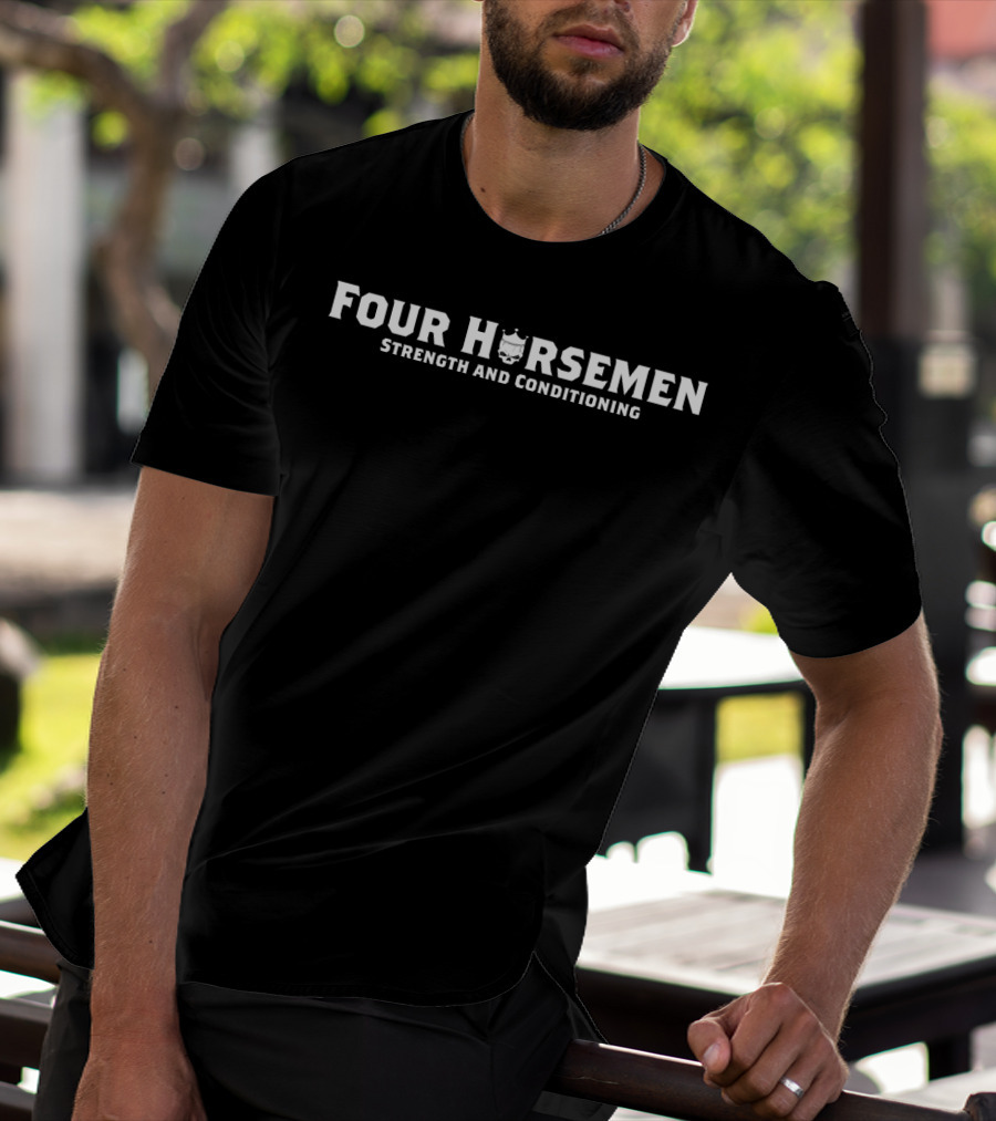 Four Horsemen Strength And Conditioning Fitness Skull T-Shirt