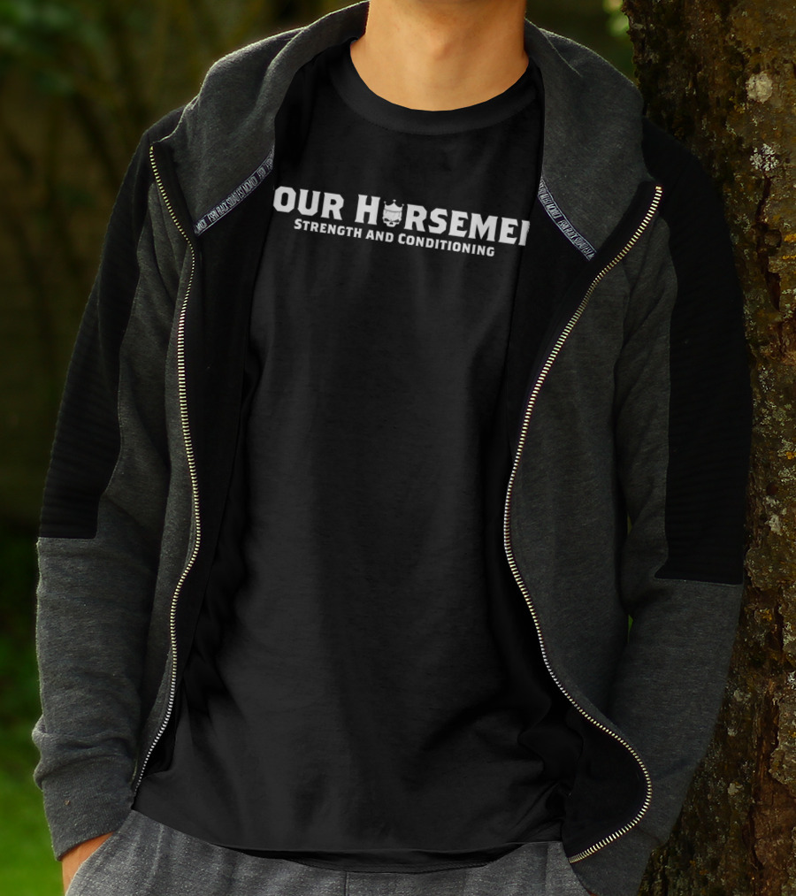Four Horsemen Strength And Conditioning Fitness Skull T-Shirt