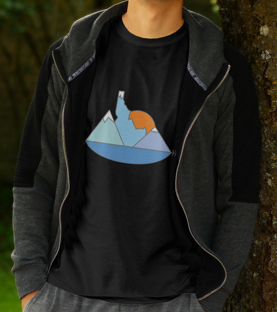 Idahome Mountains And Sun Landscape T-Shirt