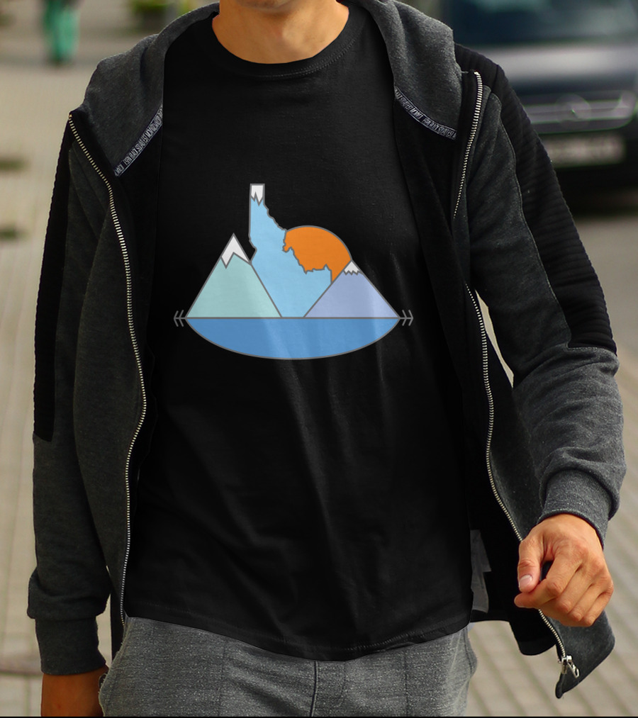Idahome Mountains And Sun Landscape T-Shirt
