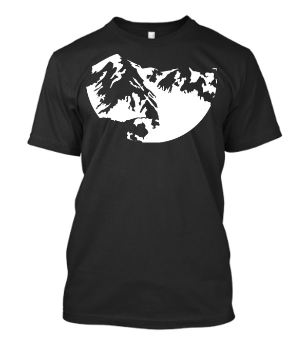 Denver Mountain Silhouette In White T-Shirt