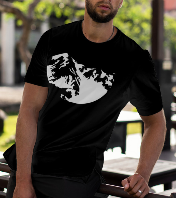 Denver Mountain Silhouette In White T-Shirt