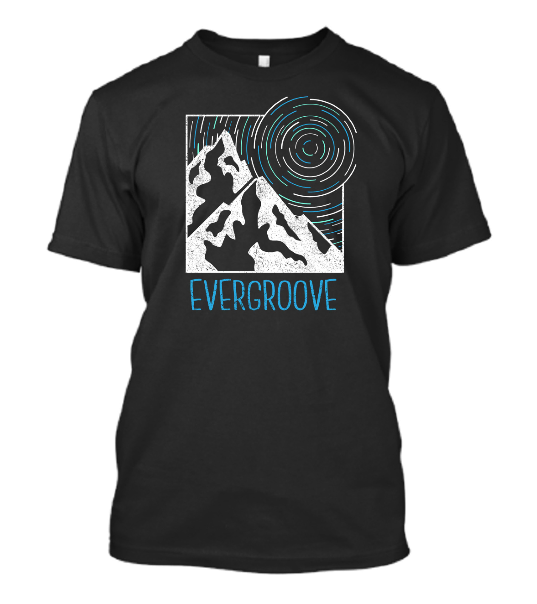 Evergroove Mountain Starry Night Spiral T-Shirt
