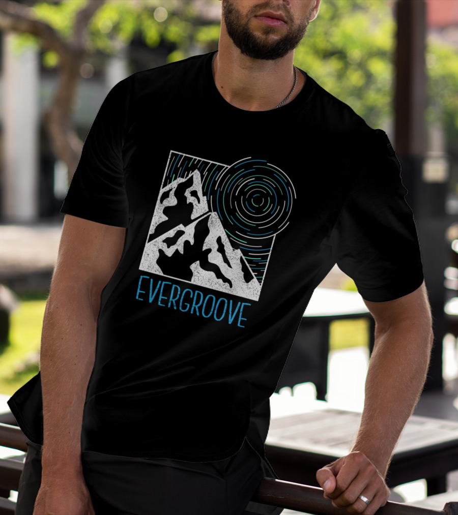 Evergroove Mountain Starry Night Spiral T-Shirt
