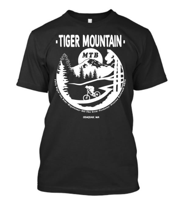 Tiger Mountain MTB Fully Rigid Joy Ride Megafauna Off The Grid Predator Issaquah WA T-Shirt