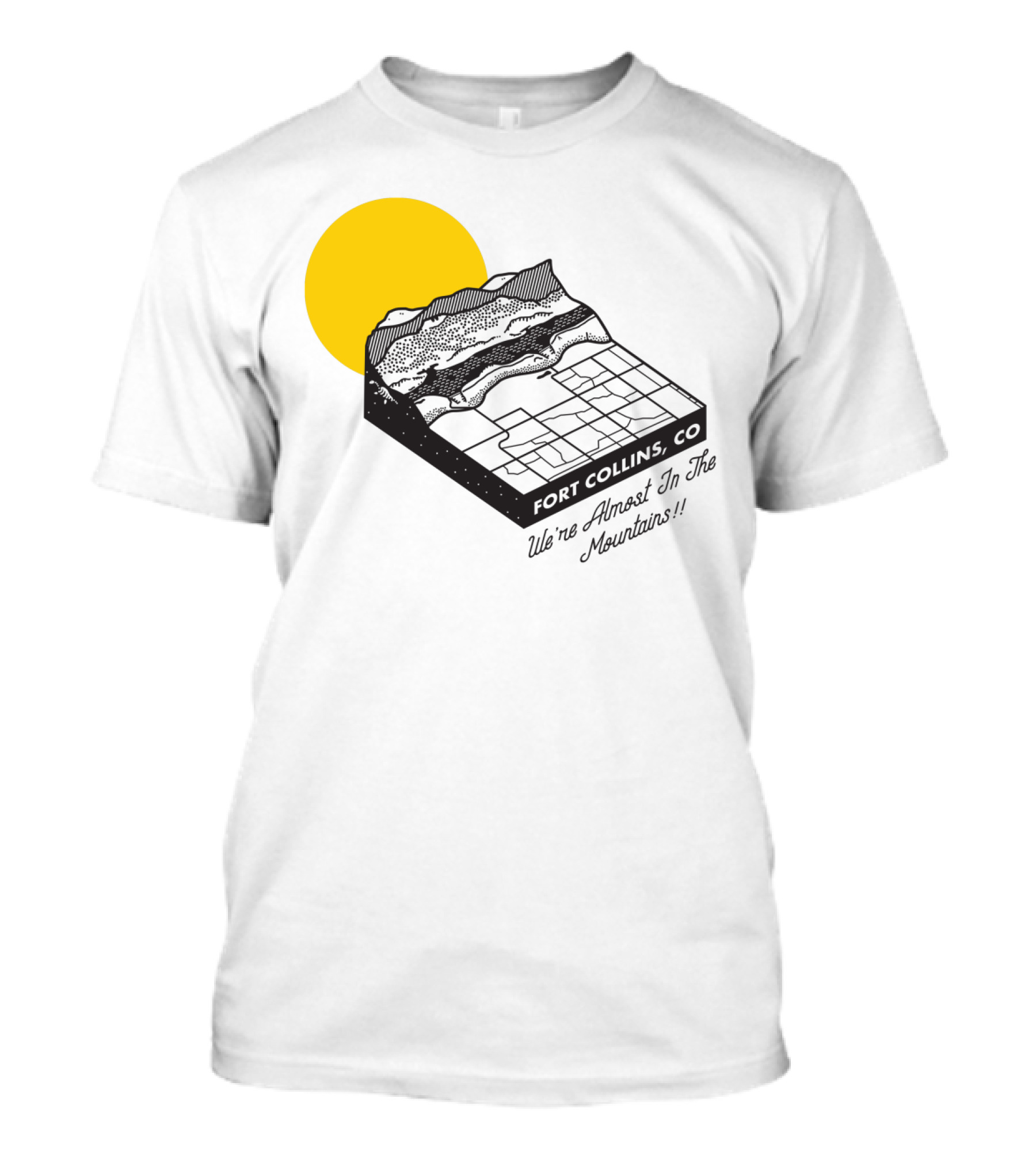Almost There Yellow Sun Over Mountain T-Shirt