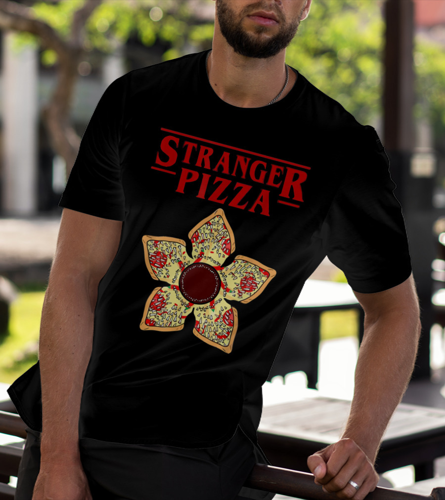 Stranger Pizza Funny Parody Upside Down Monster Slice T-Shirt