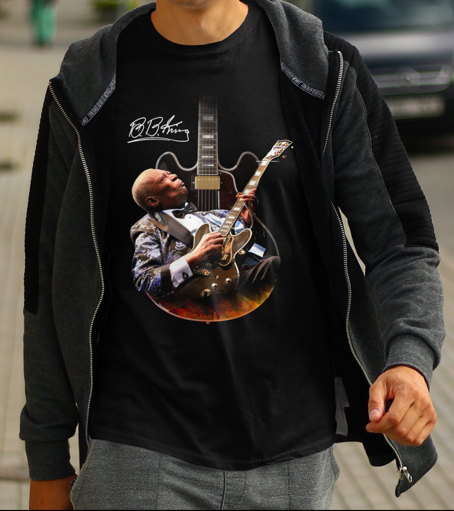 B.B. King Signature Blues Legend With Iconic Guitar T-Shirt