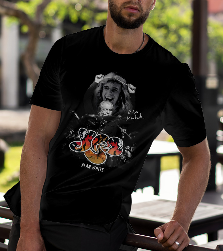 Yes Alan White Signature Tribute - Psychedelic Fire T-Shirt
