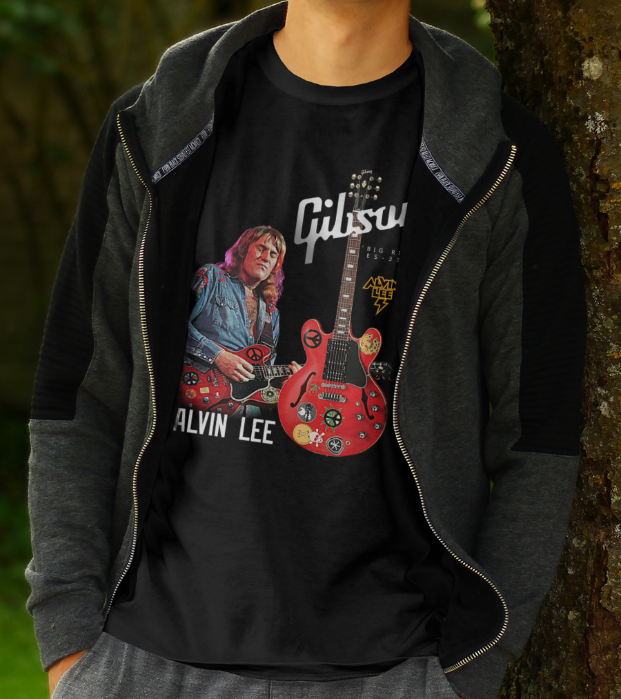 Gibson Big Red ES-335 Alvin Lee Guitar Iconic Rock Legend T-Shirt
