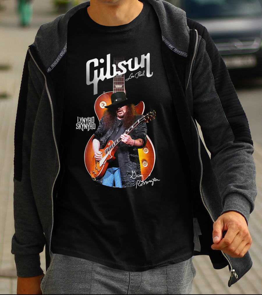 Gibson Les Paul Lynyrd Skynyrd Gary Rossington T-Shirt