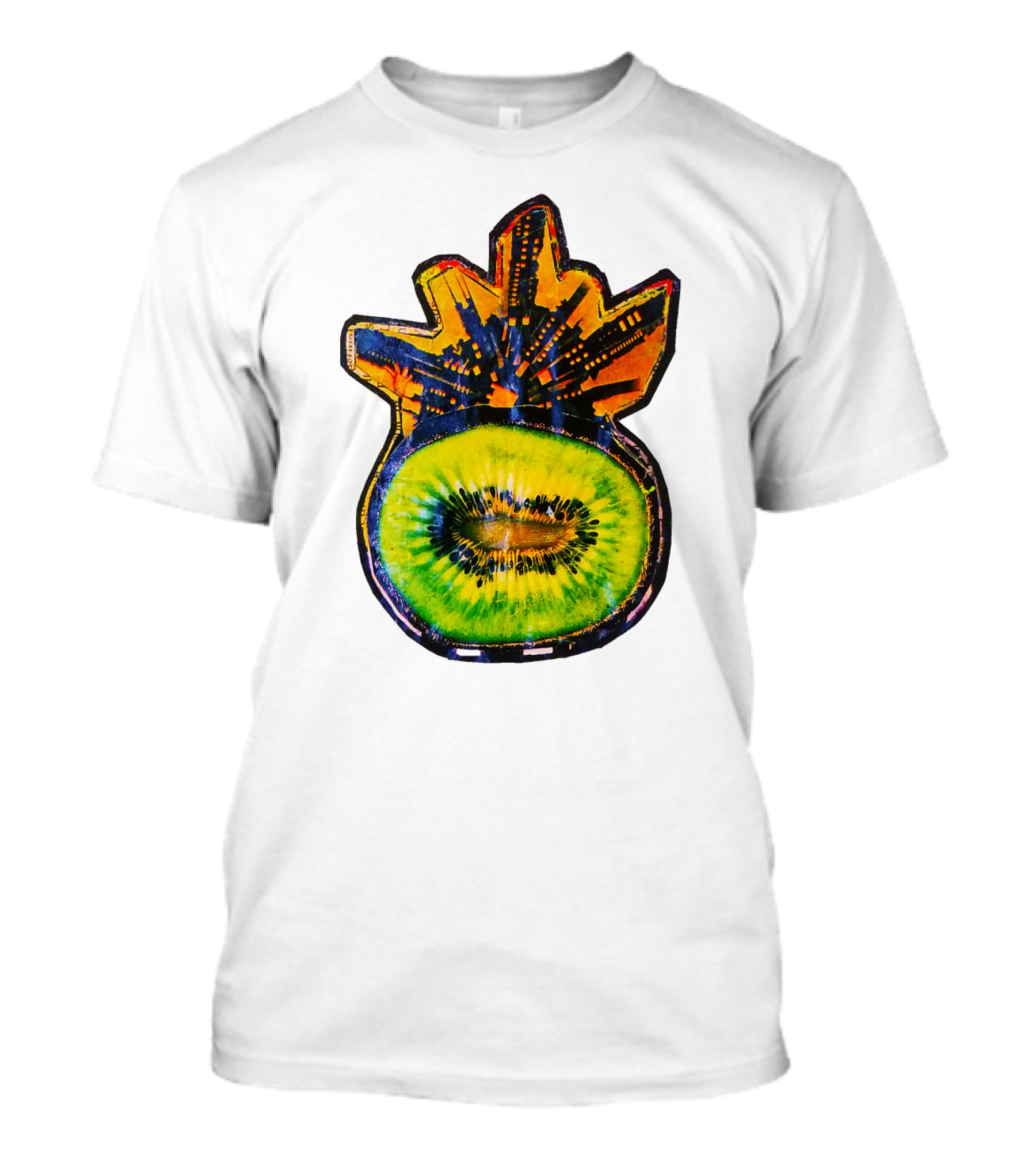 Kiwi City Skyline Fusion With New York Iconic T-Shirt