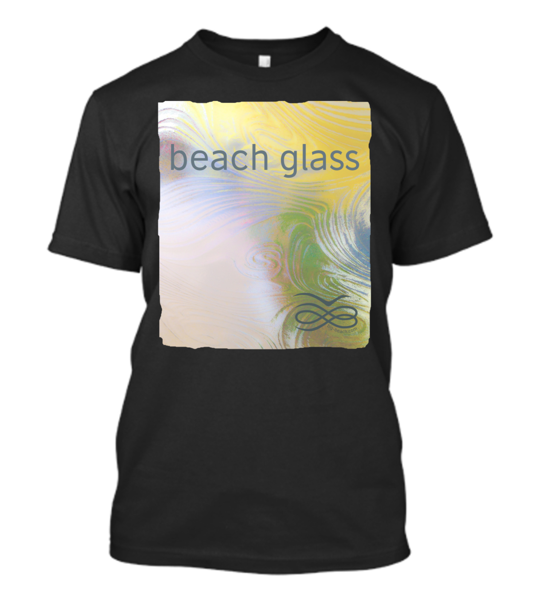 Beach Glass By Gp-beach.com With Swirling Pastel T-Shirt