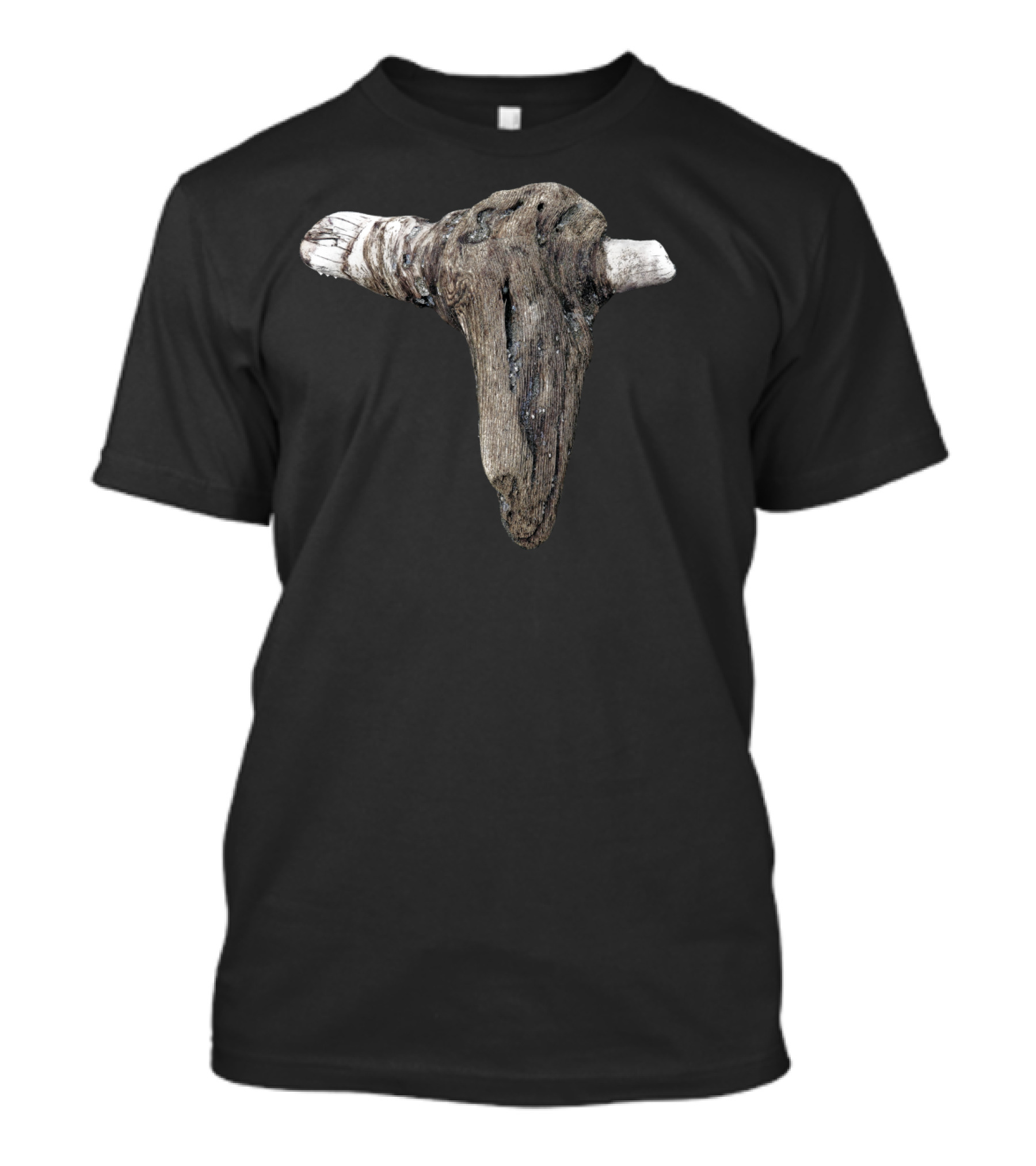 Beach Hunt Driftwood Sculpture Bull Skull Coastal T-Shirt