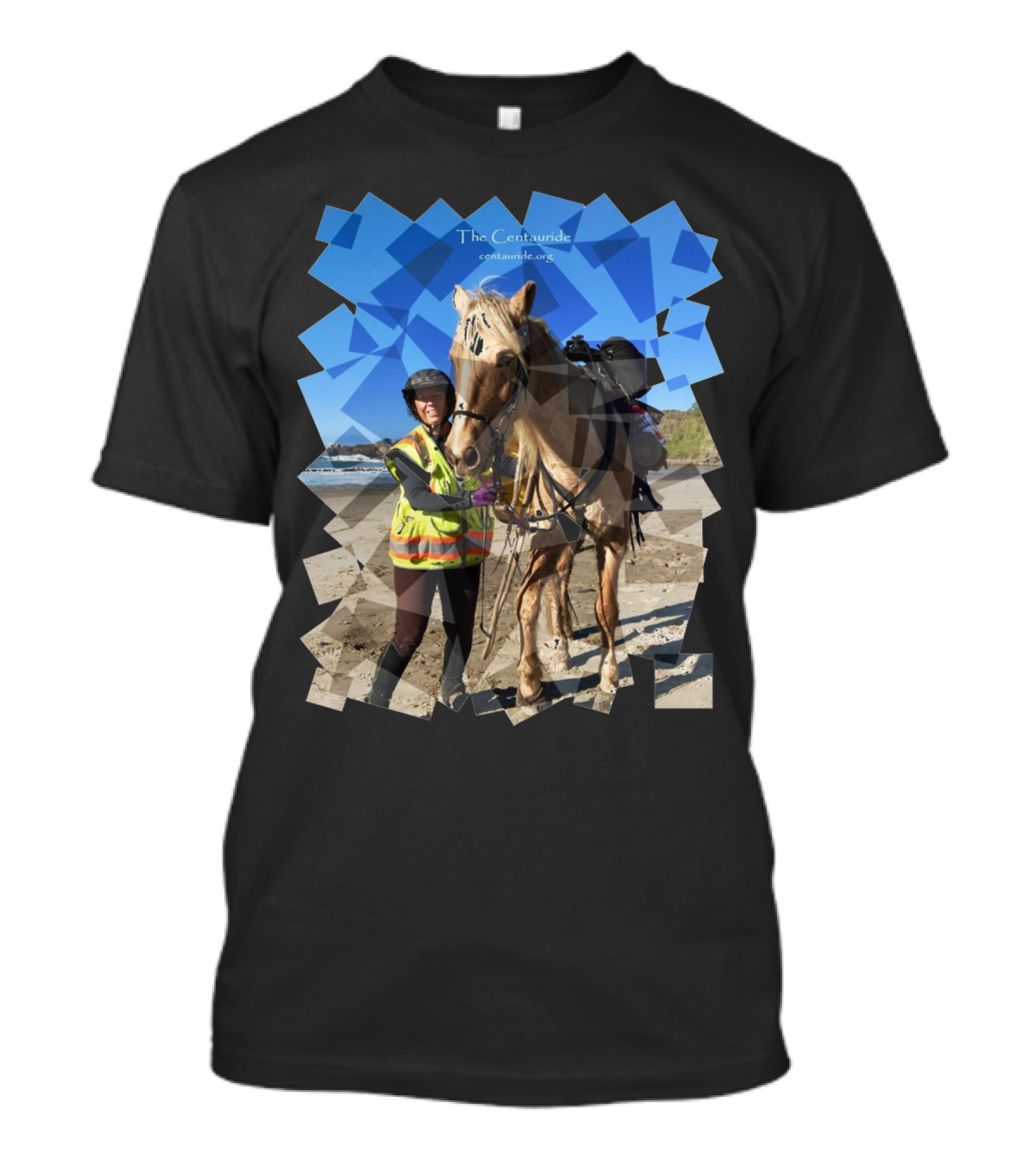 The Centauride Beach Ride Adventure Contours Horse And Rider Tle.org T-Shirt