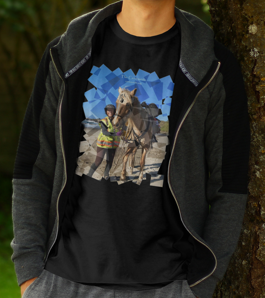 The Centauride Beach Ride Adventure Contours Horse And Rider Tle.org T-Shirt