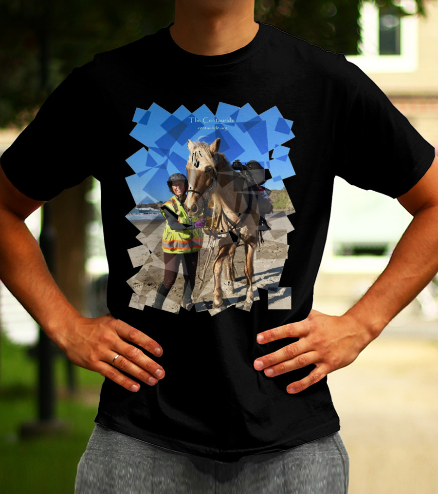 The Centauride Beach Ride Adventure Contours Horse And Rider Tle.org T-Shirt