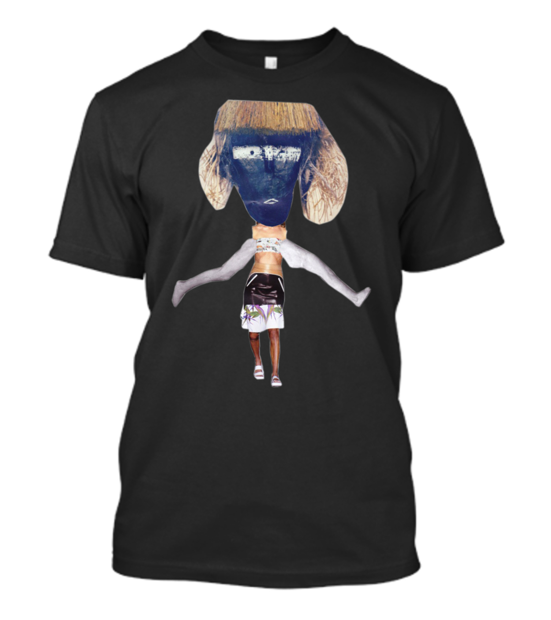 Tropical Surreal Beach Man With Palm Trees And Sandals T-Shirt