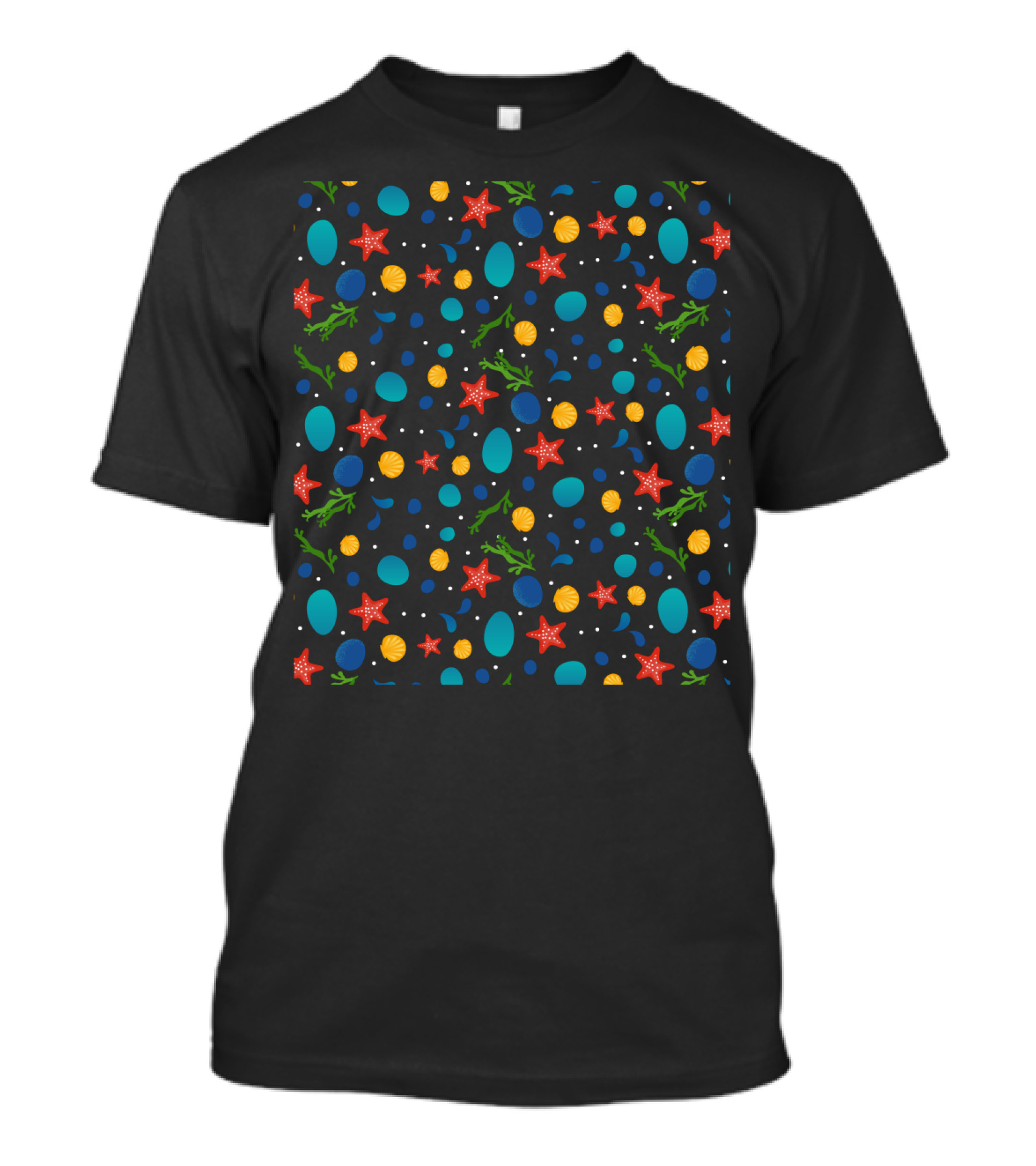 Colorful Starfish Seashell And Bubble T-Shirt