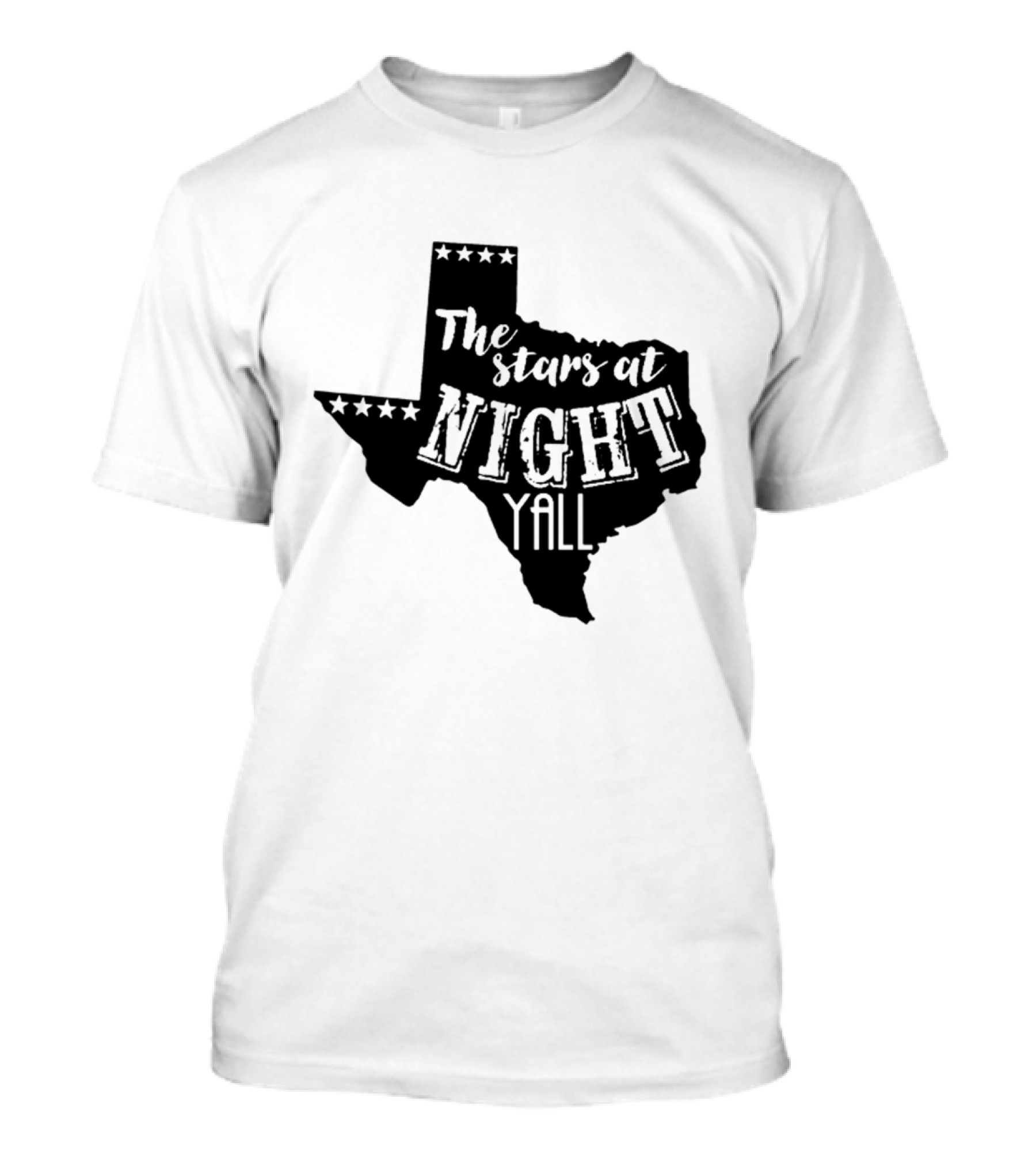 The Stars At Night Y'all Texas Map T-Shirt