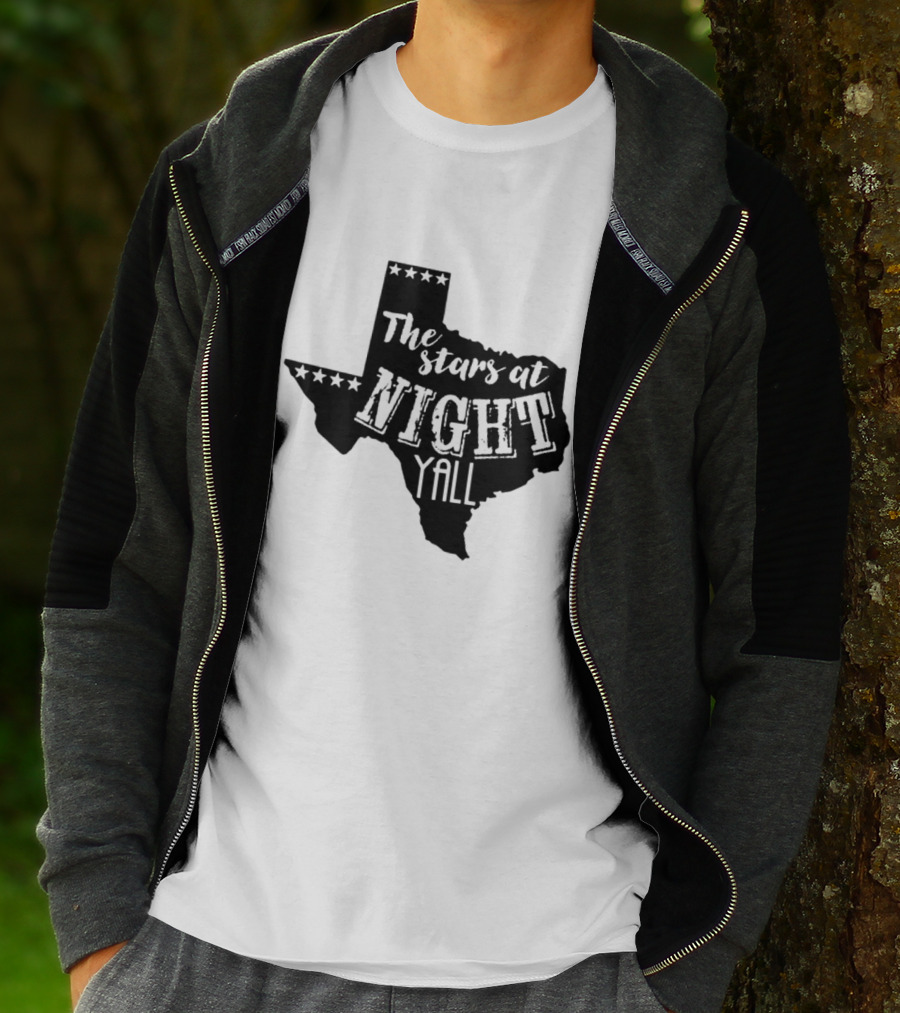 The Stars At Night Y'all Texas Map T-Shirt