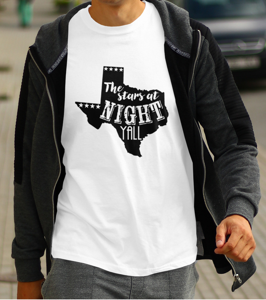 The Stars At Night Y'all Texas Map T-Shirt