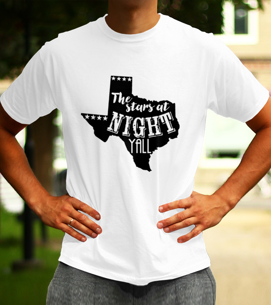 The Stars At Night Y'all Texas Map T-Shirt