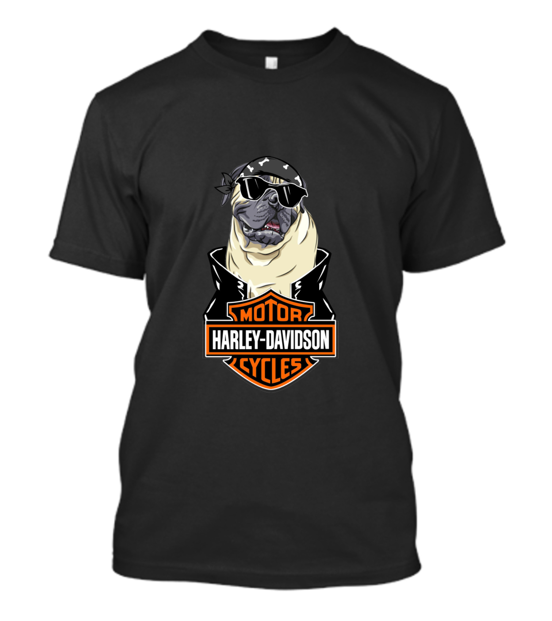 Harley Davidson Bullmastiffs Motorcycle Cycles T-Shirt