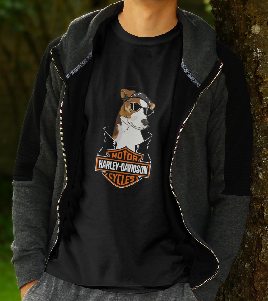 Jack Russell Terriers Harley Davidson Motorcycles T-Shirt