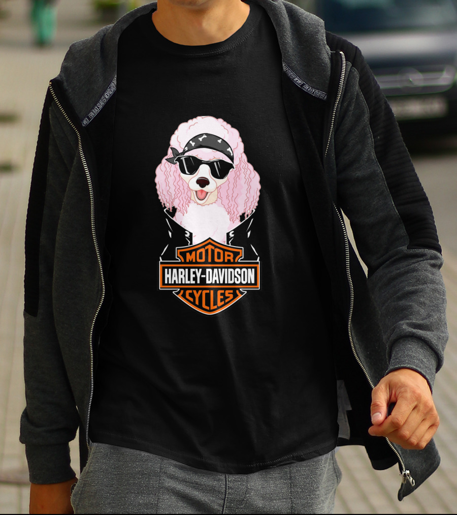 Poodles Harley Davidson Motorcycles T-Shirt