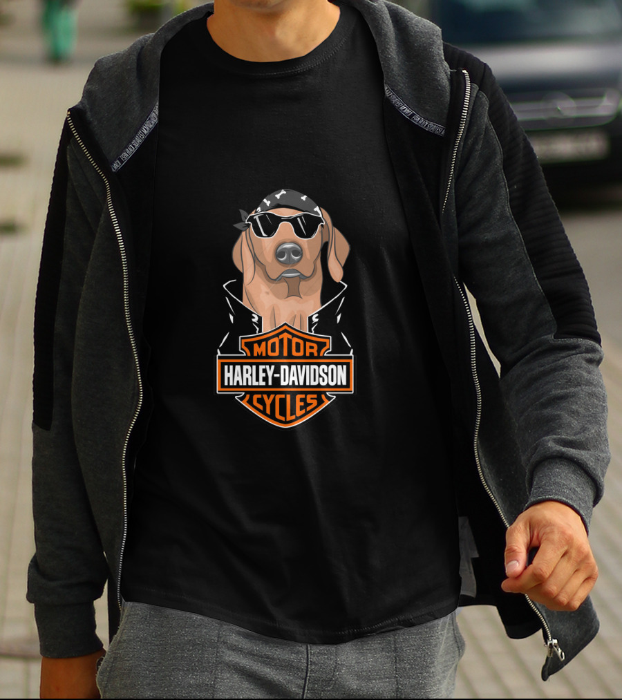 Harley Davidson Vizslas Motorcycle Cycles T-Shirt