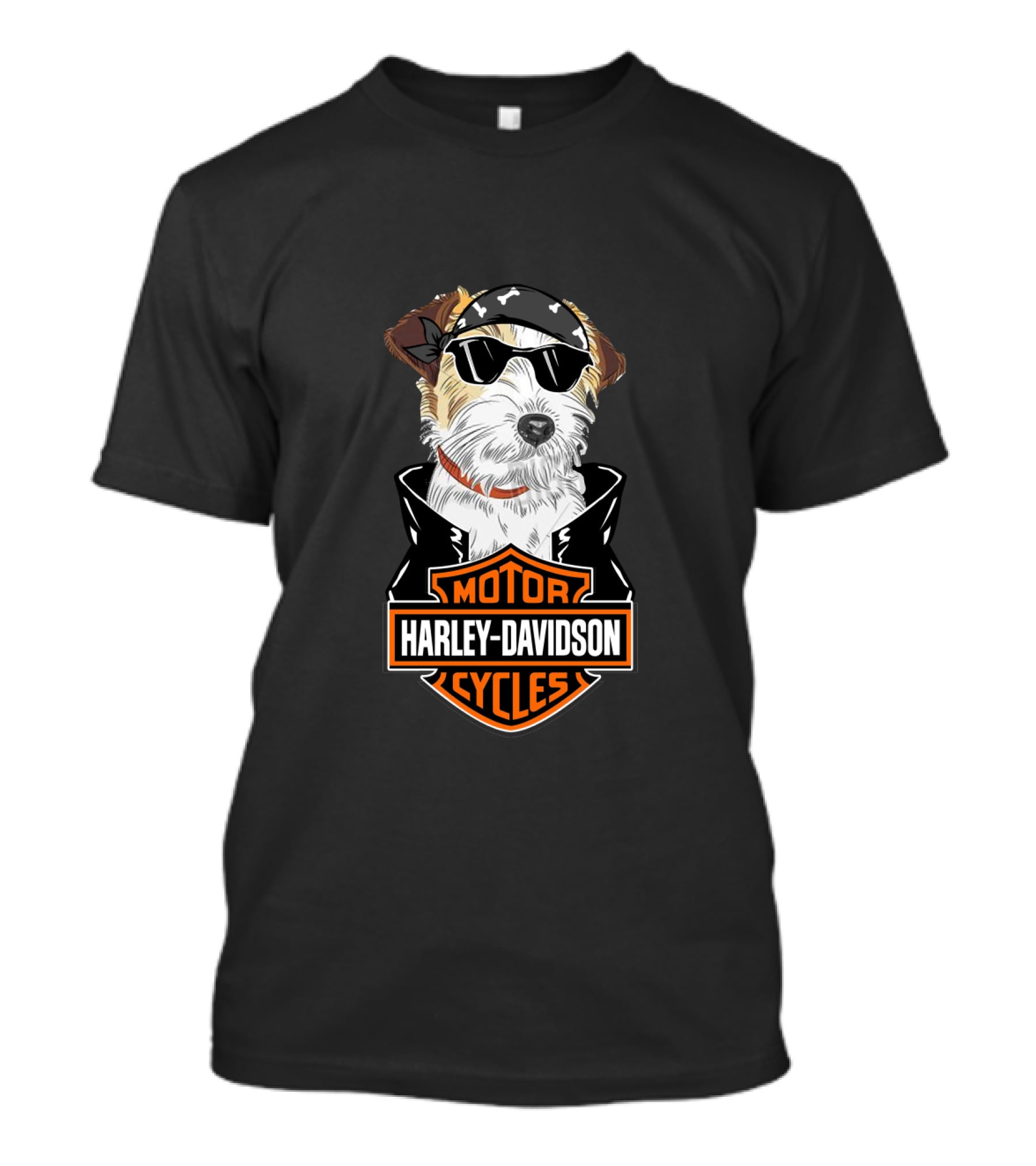 Westies Motorcycle Harley Davidson Cycles Dog With Bandana And Sunglasses T-Shirt